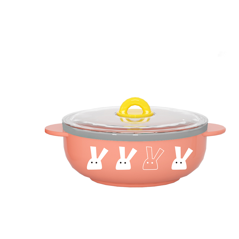 316 stainless steel baby feeding bowl with lid set