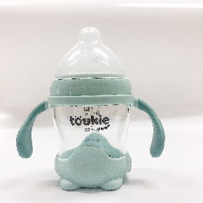 220ml Extra Wide neck Glass baby feeding bottle with simple lid