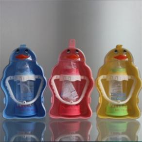 260MLwide neck anti-drop glass baby feeding bottle with two shape nipples