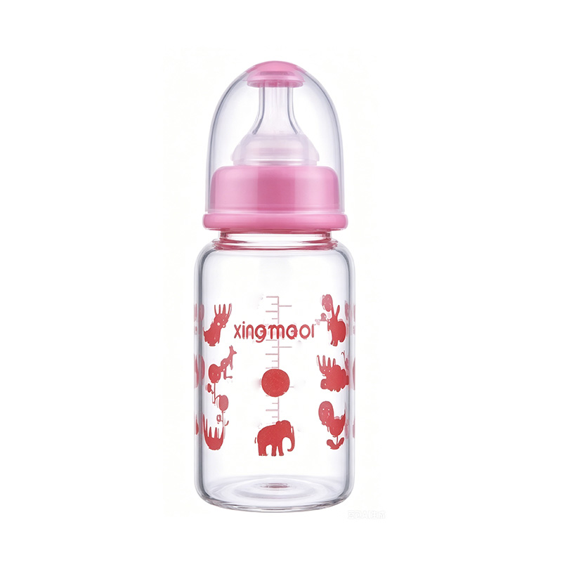 120ml Glass standard neck baby feeding bottle