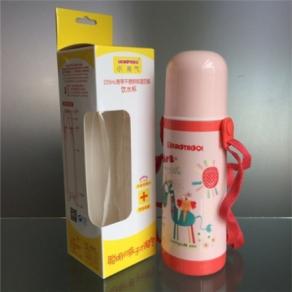 220ml 304 stainless steel baby feeding bottle with two nipples