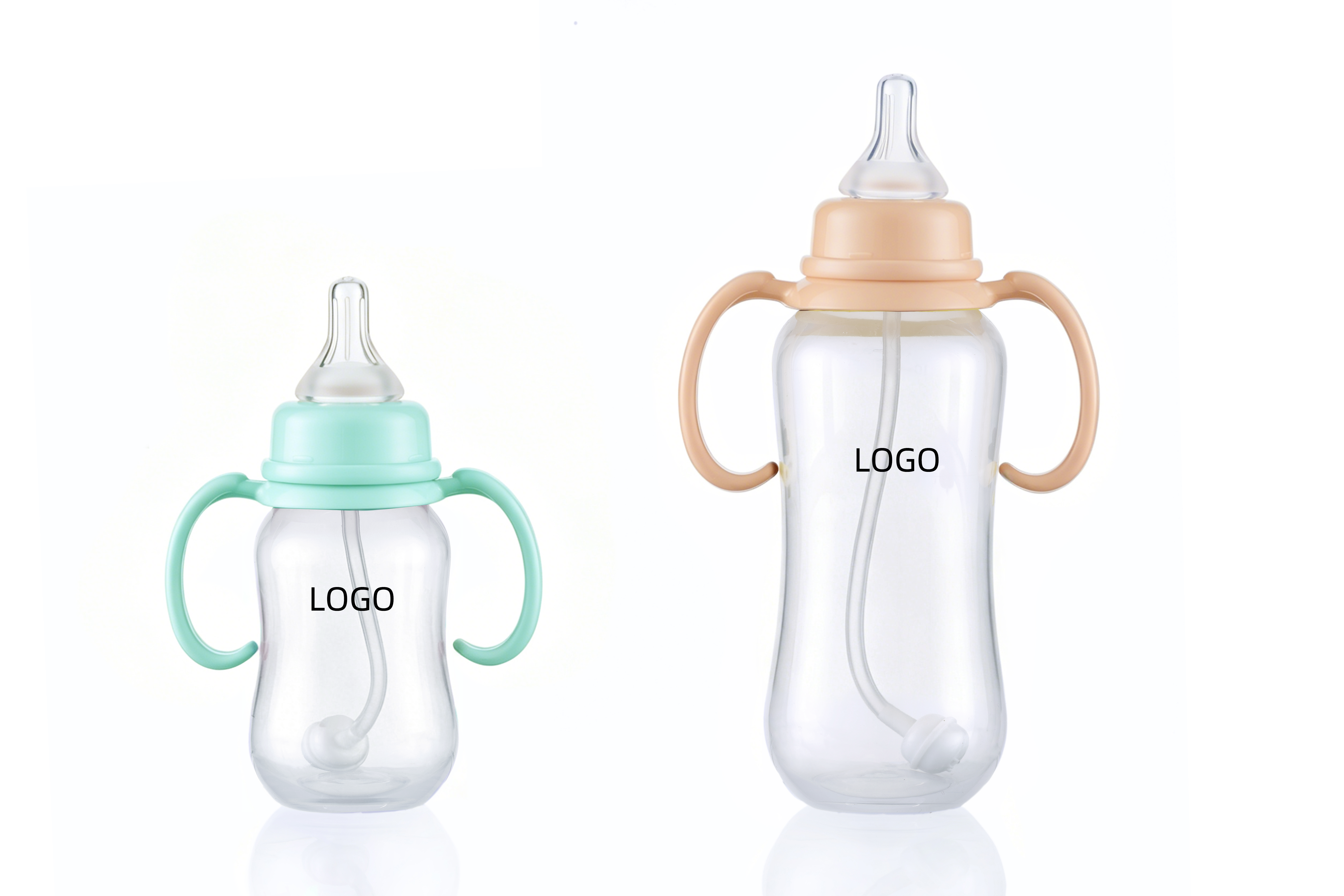 120ml 300ml PP standard neck feeding bottle with handles