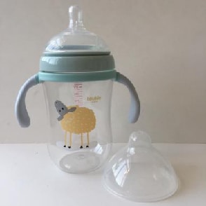 300ml Extra Wide neck PP bottle with simple lid 2
