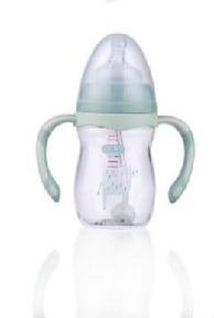 200ml Wide neck Tritan Baby Feeding bottle with two color handles 2