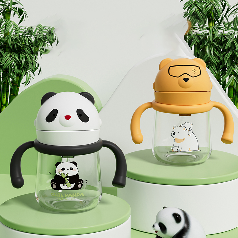 240ml Panda Shape Tritan Sippy Cup