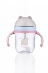 220ml 300ml Extra wide neck penguine shape Tritan baby sippy cup