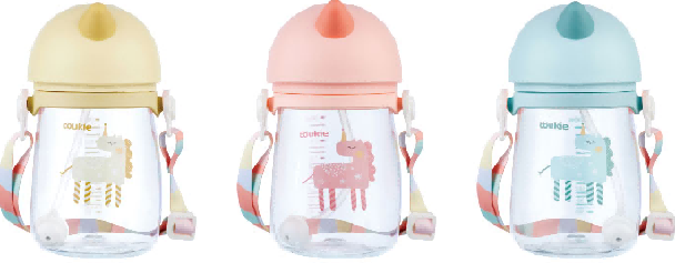 240ml 360ml Unicorn Tritan Baby Sippy Cup with strap