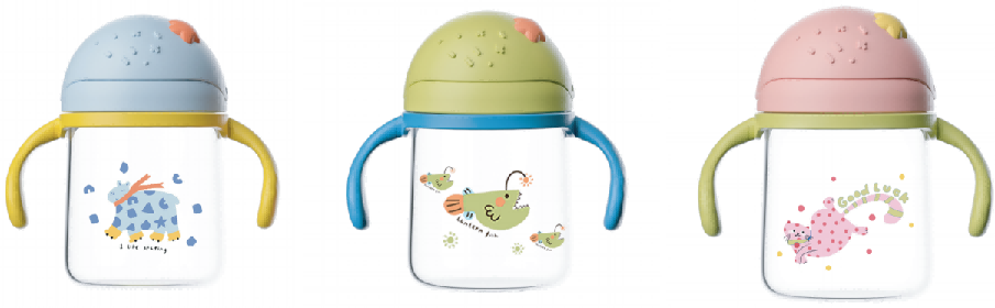 280ml Extra wide neck penguine shape Tritan Baby sippy cup