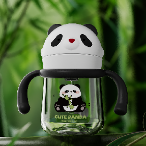 240ml Panda Shape Tritan Sippy Cup 2