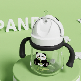 240ml Panda Shape Tritan Sippy Cup 3