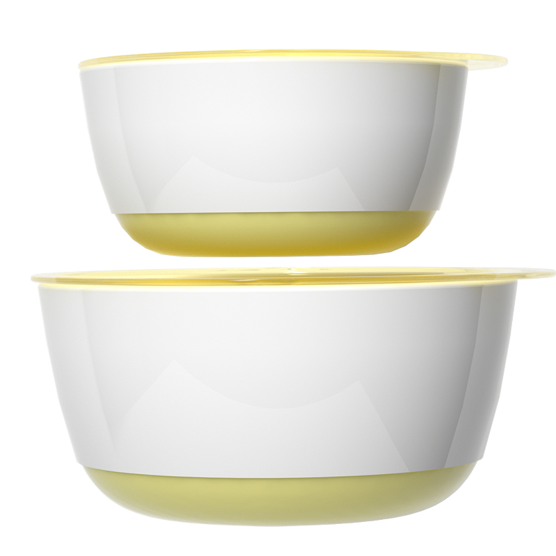 200ml 350ml Antiskid Baby Feeding Bowl 2pcs set with Lid