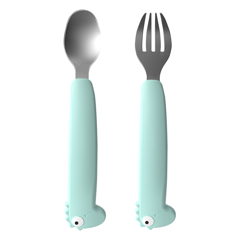 316 Stainless Steel baby feeding spoon and fork 2pcs pack