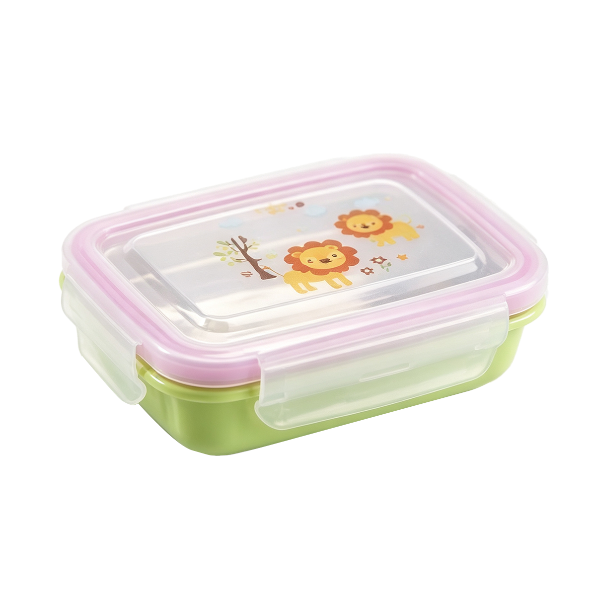 Rectangle stainless steel lunch box in preservation