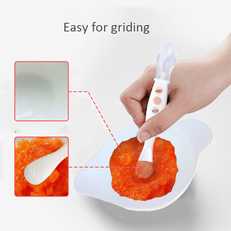 BabyFeeding Grinding Bowl with Silicone Spoon Set 2