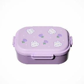 PP Rectangular lunch box with spoon and fork 3