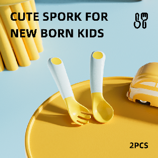 Colorful PP spoon and fork set 3