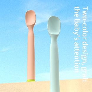 PP spoon with TPE suction base 2pcs set