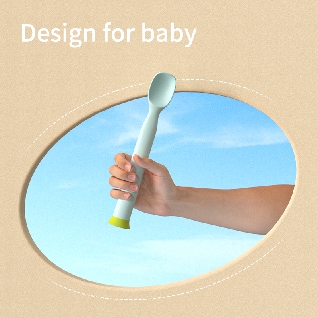 PP spoon with TPE suction base 2pcs set 3