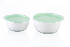 200ml 350ml Antiskid Baby Feeding Bowl 2pcs set with Lid 2