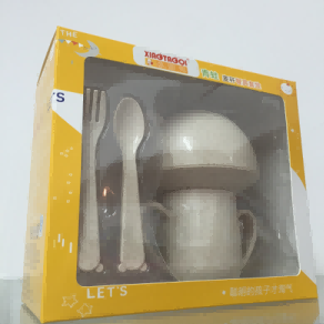 Wheat straw baby feeding set 3