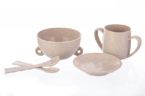Wheat straw baby feeding set 2