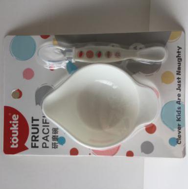 BabyFeeding Grinding Bowl with Silicone Spoon Set