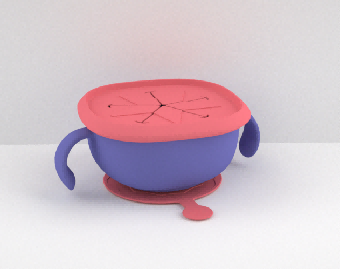 baby  multifuction feeding bowl with snack bowl 2