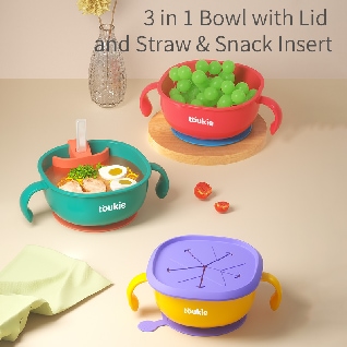 baby  multifuction feeding bowl with snack bowl
