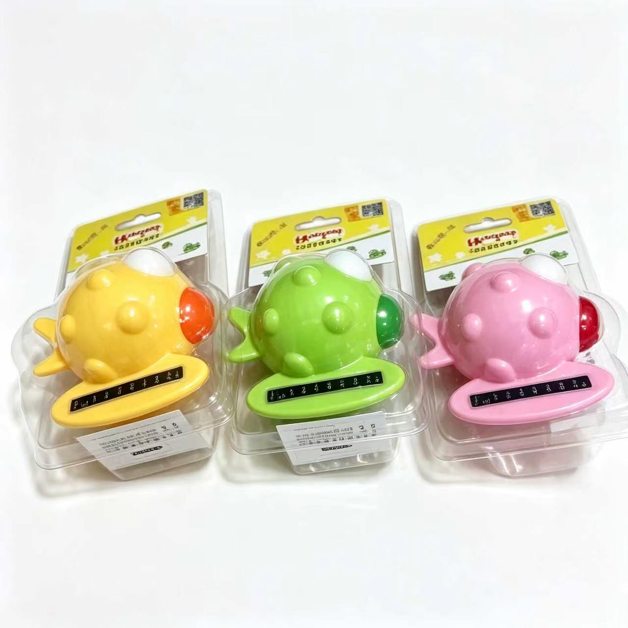 Fish shape water thermometer with heat label